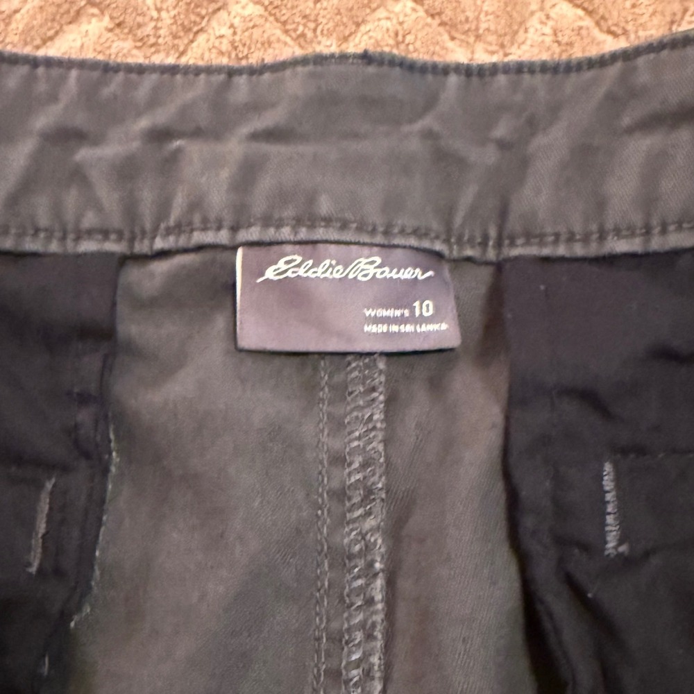 Eddie Bauer Womens Chino Pants Gray Stretch Cotton Straight Leg Size‎ 10 Street - Picture 6 of 8